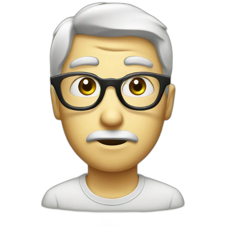 FACE THINKING WITH GLASSES emoji
