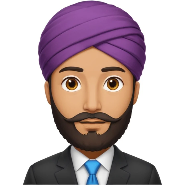 arab person with turban and beard, business suit, CEO expression emoji
