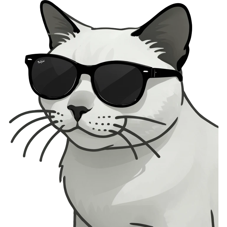 Cat with sunglasses emoji