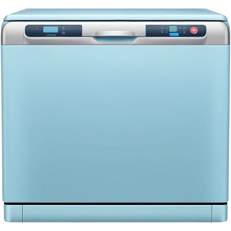 Closed dishwasher in pastel blue emoji