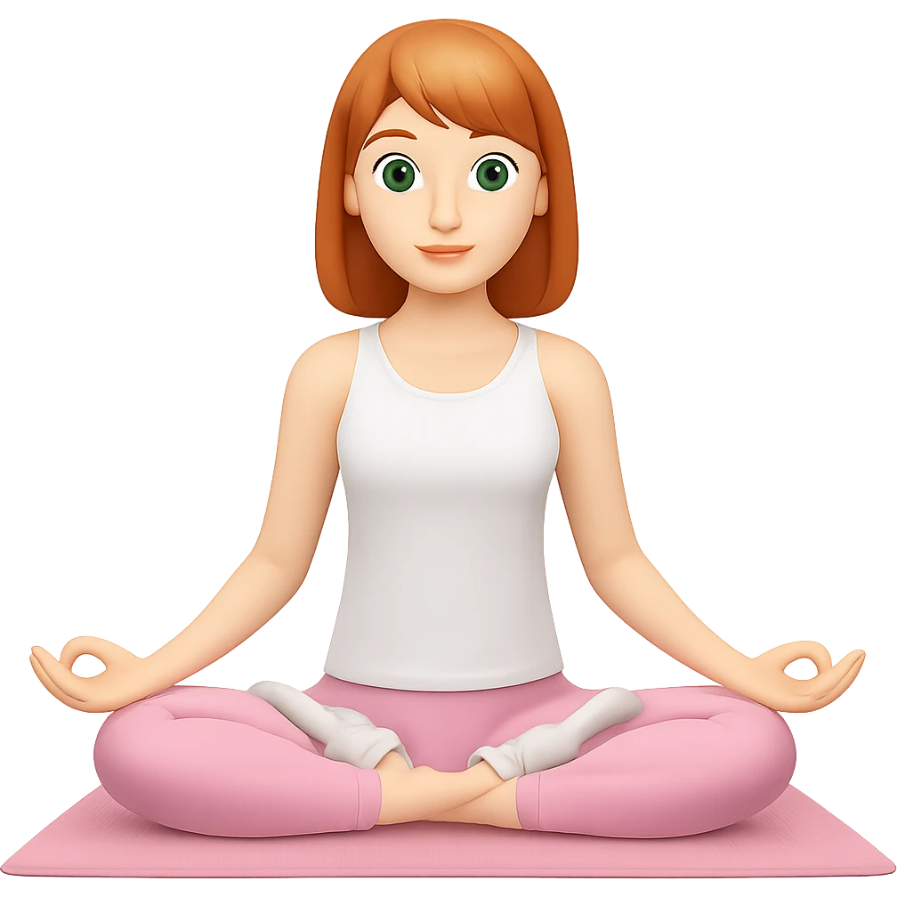 Change her outfit to a fitted white tank top, keep the rest of the outfit and style the same, with no background. emoji