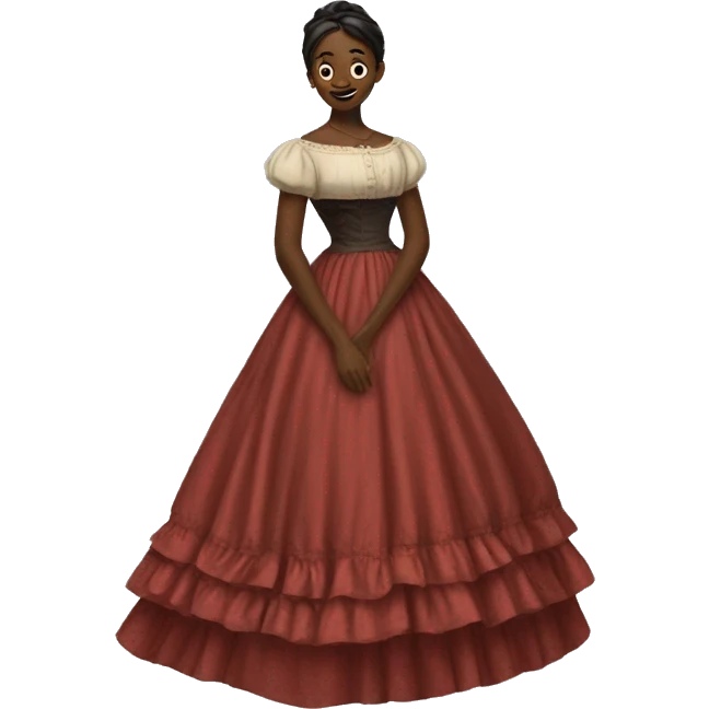 an 18 Year Old Woman Spins an 1901 Dress emoji