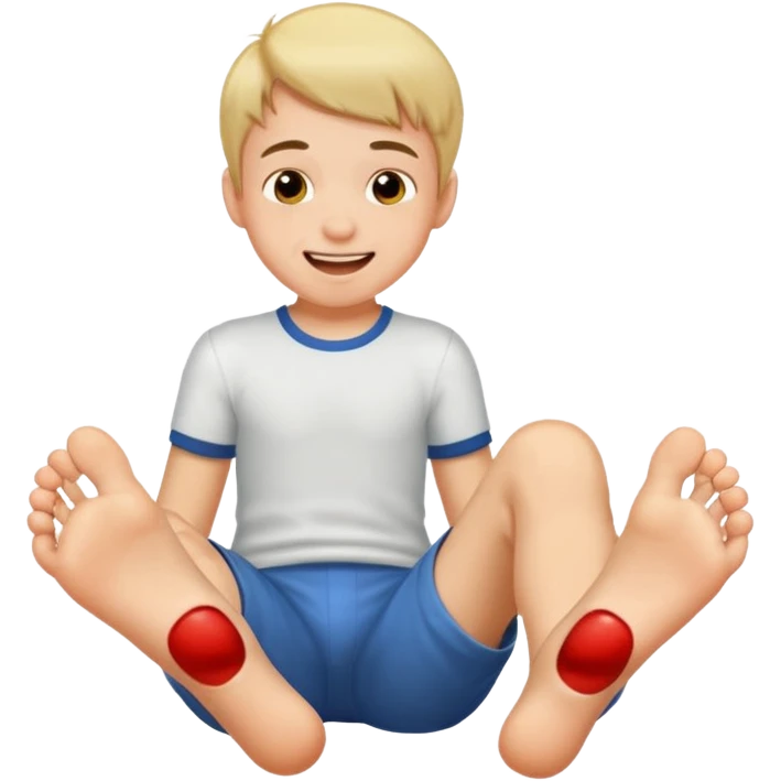 Tickle boy feet emoji
