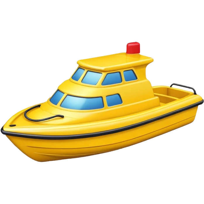 yellow plastic toy boat emoji
