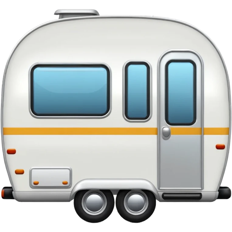 travel trailer emoji compact camper with door and window emoji
