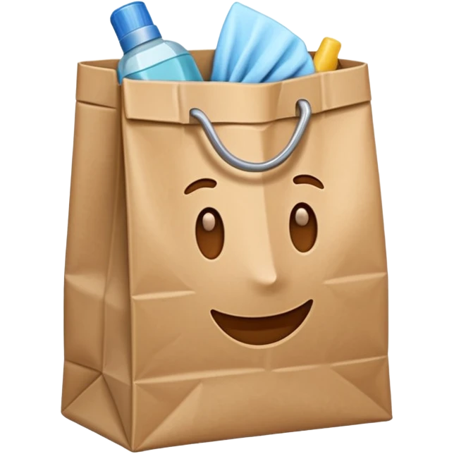 cleaning item in paper bag emoji