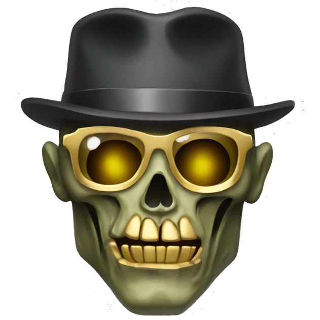 Zombie gold skeleton gangster emoji