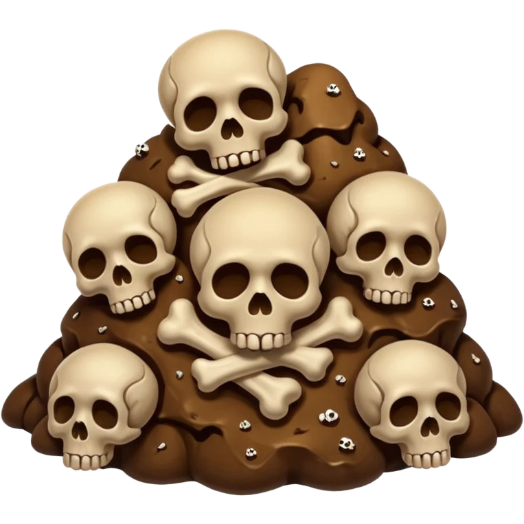 ((poop emoji))with bones and 3 skulls emoji