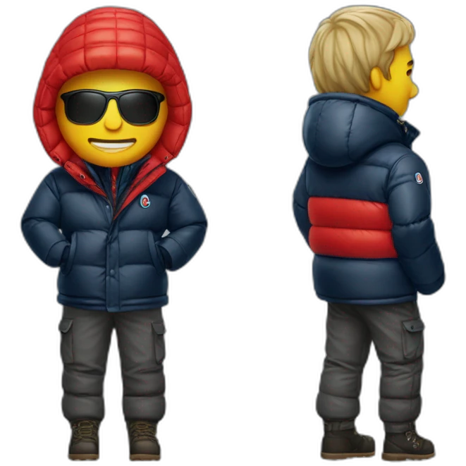 Men with moncler doudoune  emoji