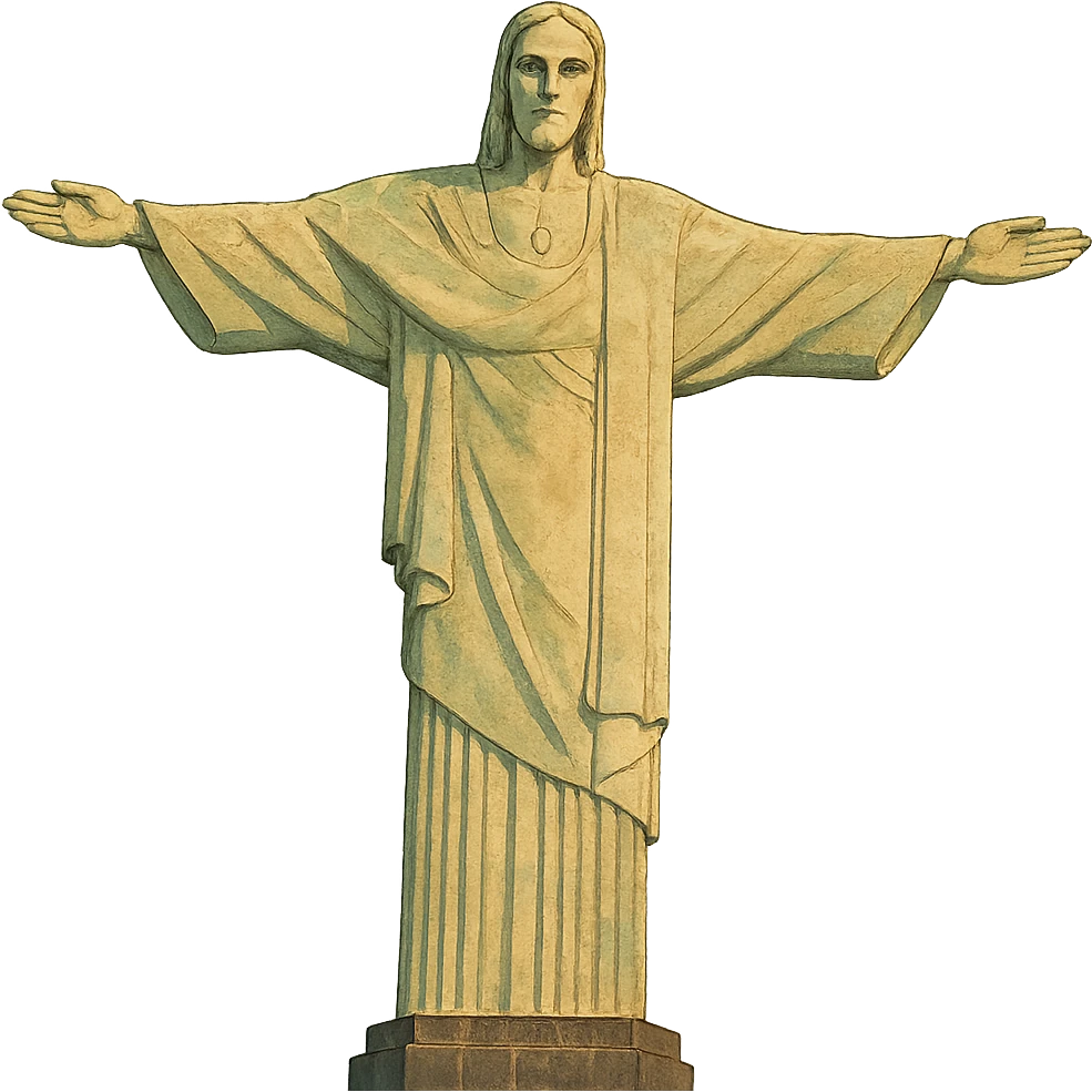 Christ the Redeemer statue in Rio de Janeiro emoji