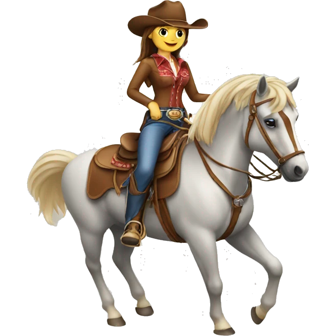 cowgirl on horse emoji