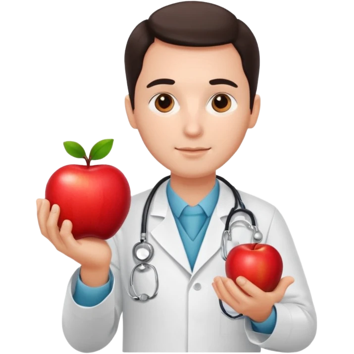 Doc with a Apple in the Arm  emoji