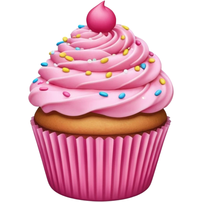 Cupcake with pink icing emoji