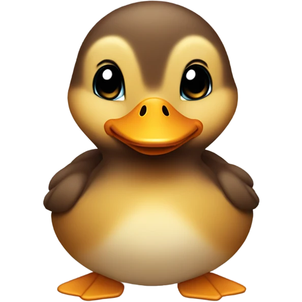 Brown duckling emoji
