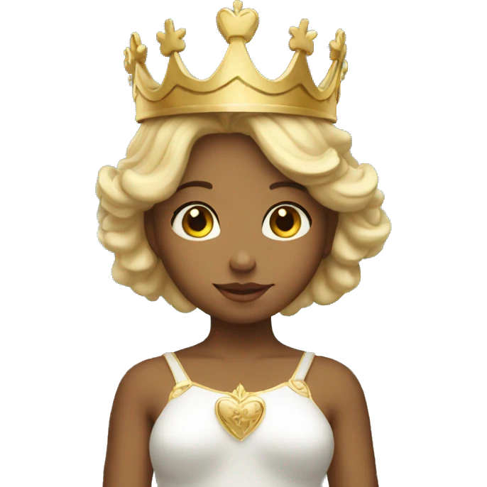 Angel touching the crown falling down from her head emoji