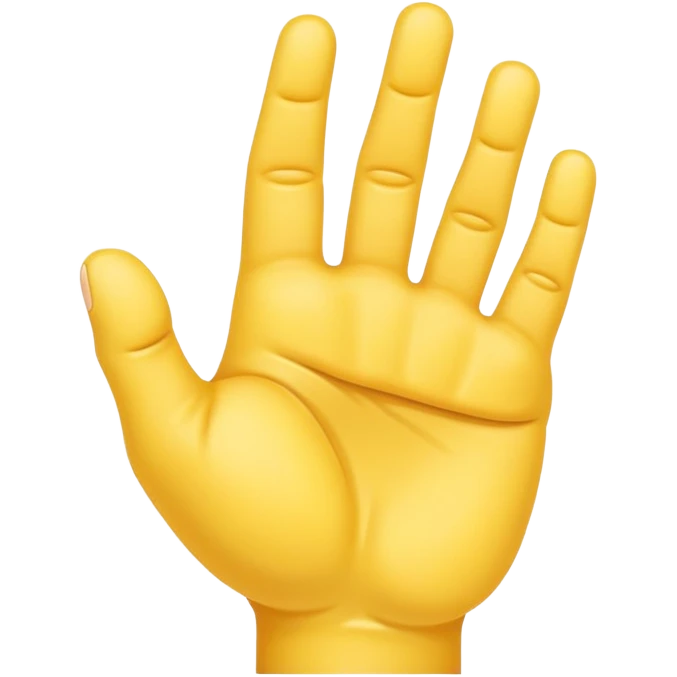 yellow hand with five fingers emoji