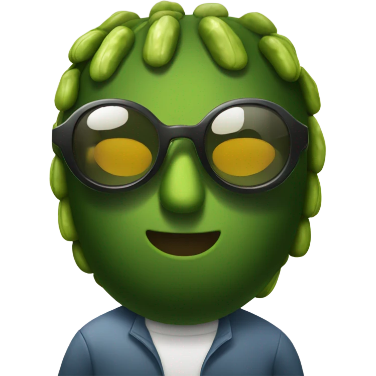 Pickle with sunglasses emoji