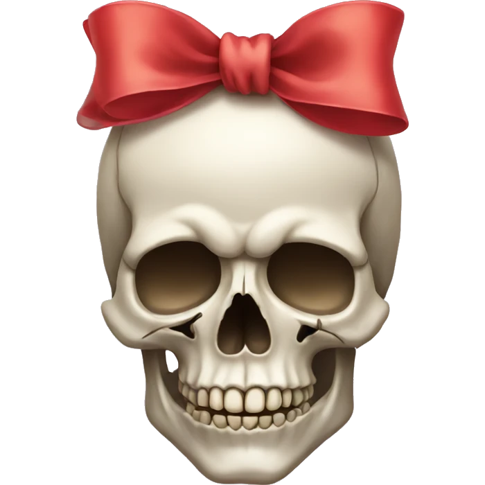 Skull with a bow  emoji