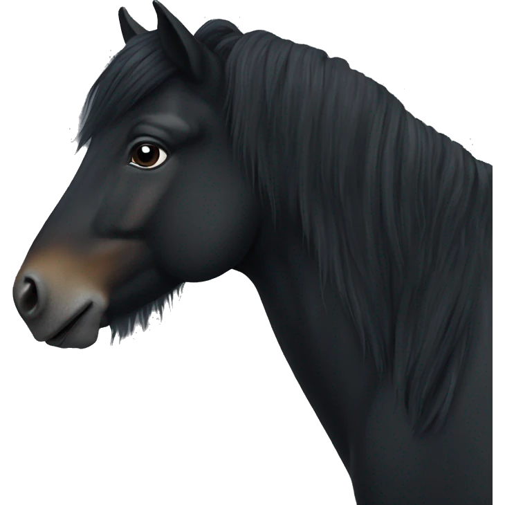 black icelandic horse emoji