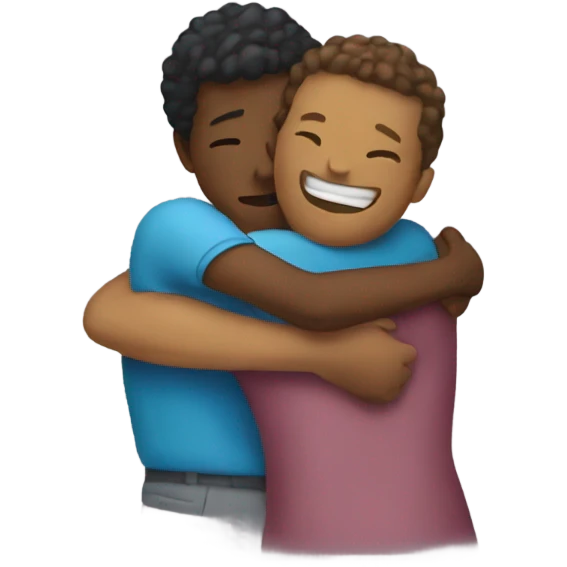 Two people hugging emoji