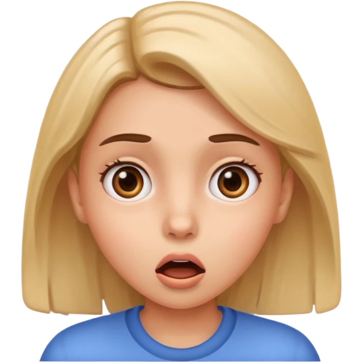 girl, surprised expression emoji