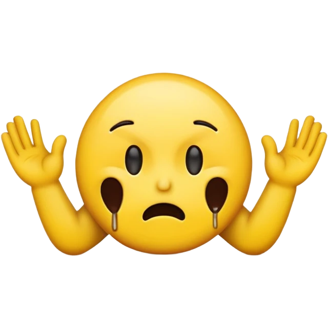 Emoji choking itself with hands emoji