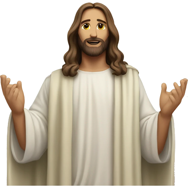 Jesus with pride emoji