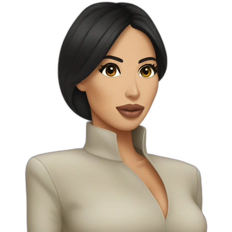Kim Kardashian avec une grosse bite emoji