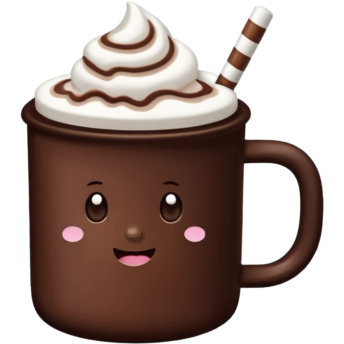hot cocoa with marshmellows emoji
