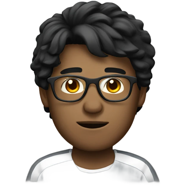 man with black hair with white streaks, glasses and laptop emoji