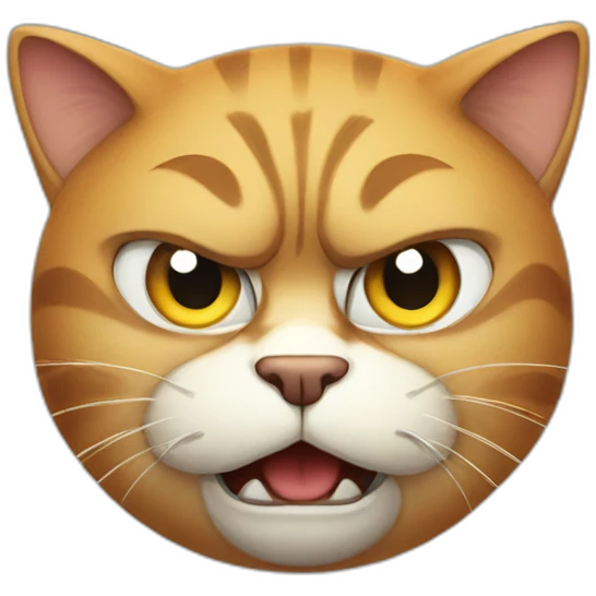 great big fat angry cat emoji