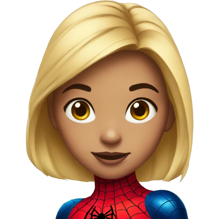 niña  spiderman emoji