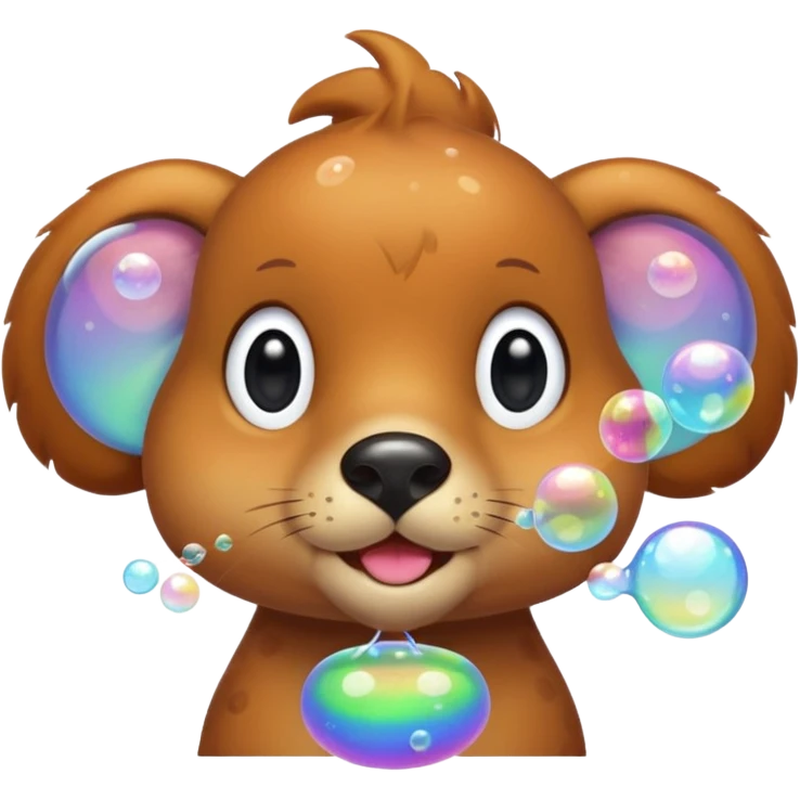 animale blowing bubbles emoji