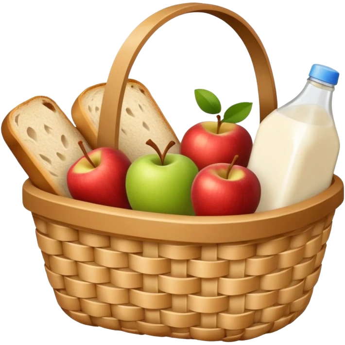 modern basket for shopping emoji