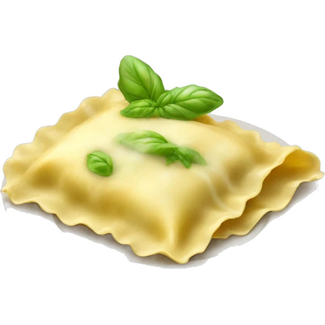 Ravioli with basilic emoji