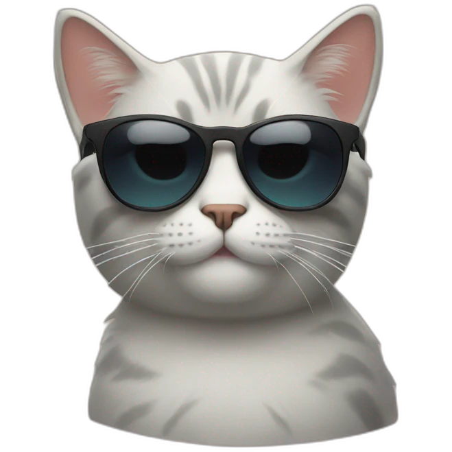 Cat with sunglasses emoji