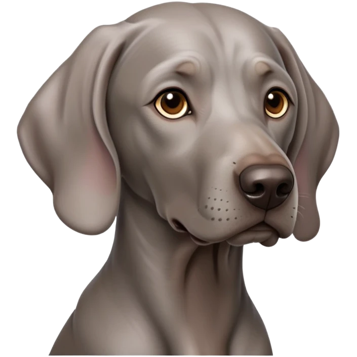 cinematic-noble-weimaraner-portrait-emoji,-poised-and-regal,-with-a-strong,-athletic-build-and-a-lustrous,-well-groomed-grey fur,-deep-set-soulful-brown-eyes,-simplified-yet-sharp-and-sophisticated-features,-highly-detailed, emoji