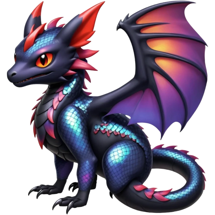 Shiny Epic Badass Dark Gothic Noibat-Salandit-Litten-Hybrid emoji