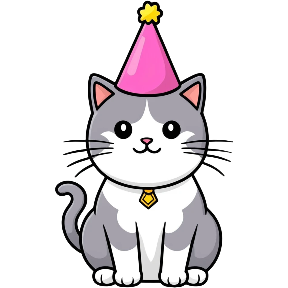 Gato de cumpleaños  emoji