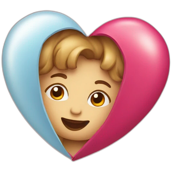 Cœur avec je t'aime dedans emoji