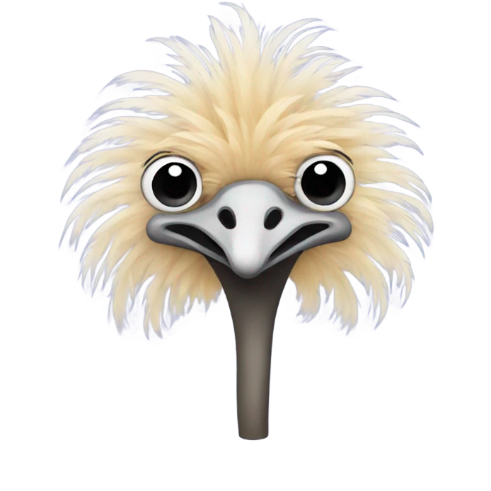 One single curly ostrich feather emoji