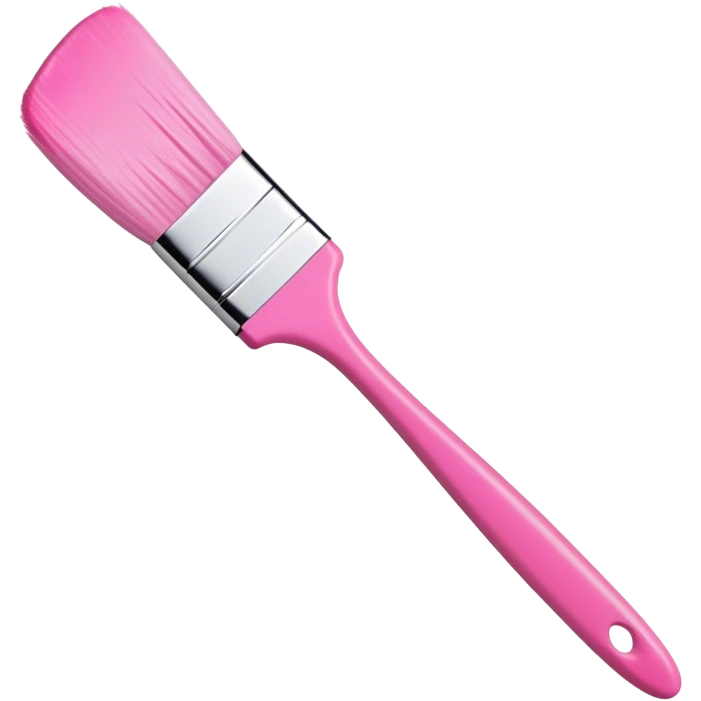 White brush, pink paint emoji