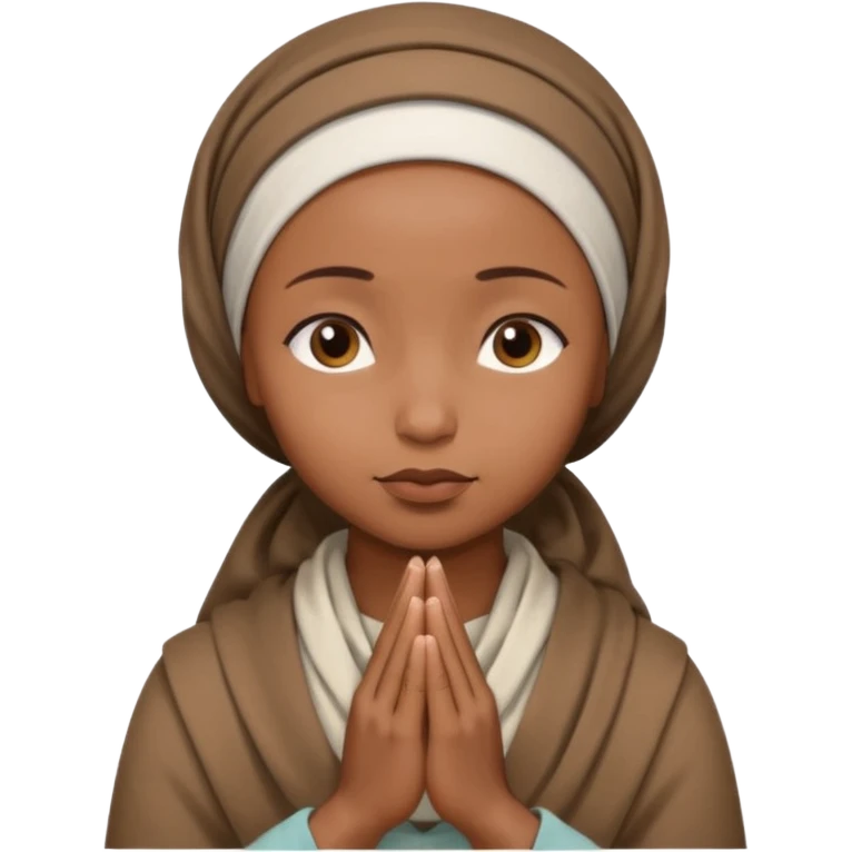 Black women praying emoji
