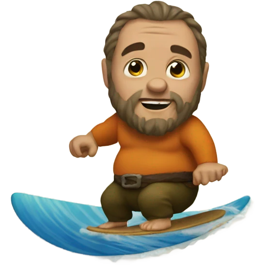 dwarf surfing emoji