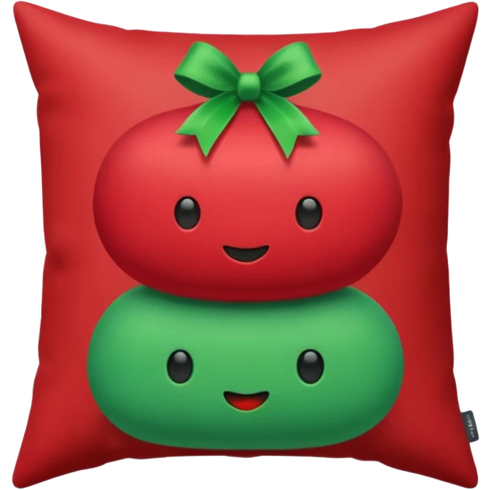 Xmas Stack pillow no face emoji