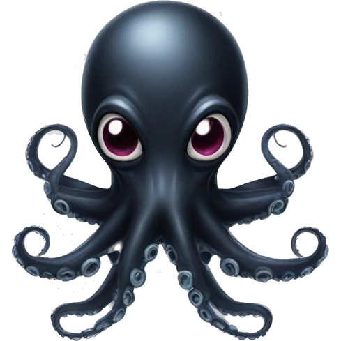 Black Alien Octopus emoji