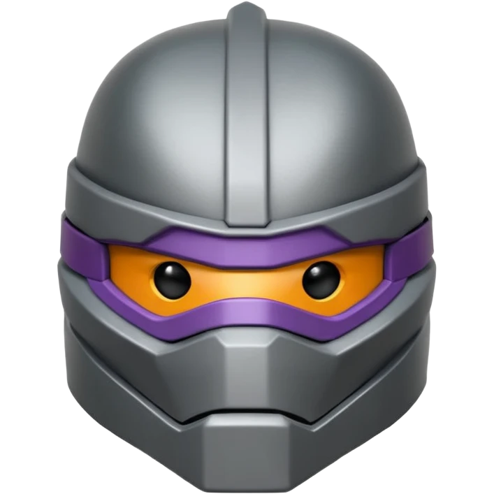 master shredder's helmet from teenage mutant ninja turtles, no eyes or face, just the helmet and related material, lets make it a silhouette.  The last one is best.  lets make it more realistic to the movie emoji
