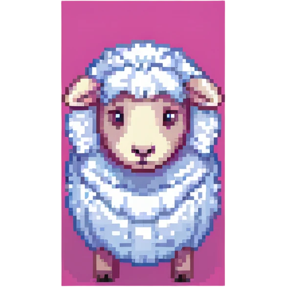cute fluffy pink sheep emoji