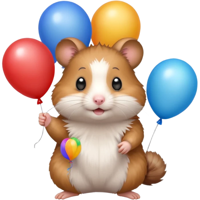 hamster with balloons emoji