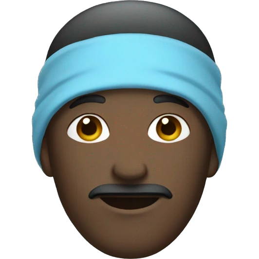 man with a skyblue mask emoji